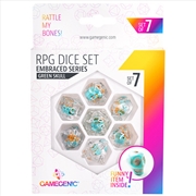Buy Gamegenic Embraced Series - Green Skull - Rpg Dice Set (7Pcs)