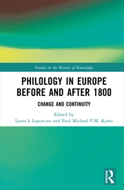 Buy Philology in Europe before and after 1800