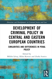 Buy Development of Criminal Policy in Central and Eastern European Countries