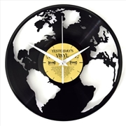 Buy Yesterday's Vinyl Wall Clock World Globe 30cm