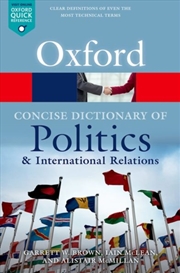 Buy The Concise Oxford Dictionary of Politics and International Relations