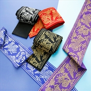 Buy [Bts Jimin Pick] Traditional Phoenix-Pattern Belt - Purple (Silver)