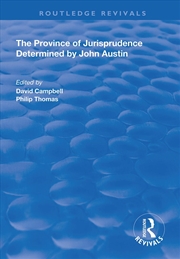 Buy Province of Jurisprudence Determined by John Austin