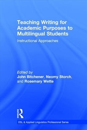 Buy Teaching Writing for Academic Purposes to Multilingual Students