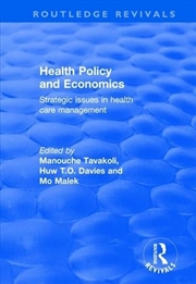 Buy Health Policy and Economics