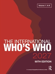 Buy The International Who’s Who 2027 Volume 1