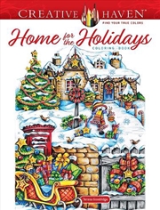 Buy Creative Haven Home for the Holidays Coloring Book