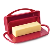 Buy Better Dish Flip Top Butter Dish - Red 21x11x8cm