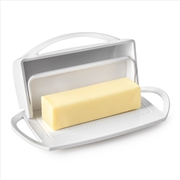 Buy Better Dish Flip Top Butter Dish - White 21x11x8cm