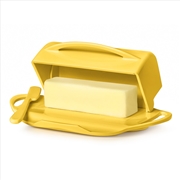 Buy Butterie Flip-Top Butter Dish with Matching Spreader - Yellow 23x14x8cm