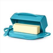 Buy Butterie Flip-Top Butter Dish with Matching Spreader - Aqua 23x14x8cm