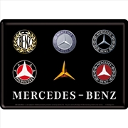 Buy Nostalgic-Art Metal Card Mercedes-Benz Logo Evolution 10x14x0.3cm