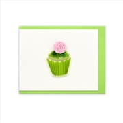 Buy Quilled Mini Greeting Card Rose Cupcake 8.5x6.4cm