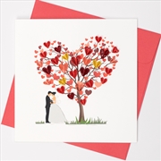 Buy Quilled Greeting Card Wedding - Heart Tree 15x15cm