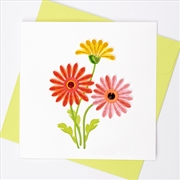 Buy Quilled Greeting Card Gerberas 15x15cm