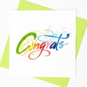Buy Quilled Greeting Card Congrats 15x15cm