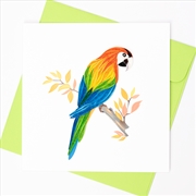 Buy Quilled Greeting Card Parrot 15x15cm