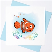 Buy Quilled Greeting Card Clown Fish 15x15cm