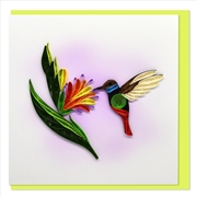 Buy Quilled Greeting Card Hummingbird, Honeyeater 15x15cm
