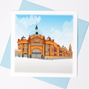 Buy Quilled Greeting Card Flinders Street Station - Melbourne 15x15cm