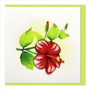 Buy Quilled Greeting Card Hibiscus 15x15cm