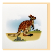 Buy Quilled Greeting Card Kangaroo 15x15cm