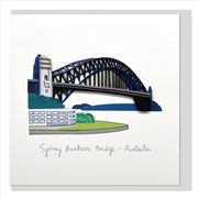Buy Quilled Greeting Card Sydney Harbour Bridge 15x15cm