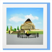 Buy Quilled Greeting Card Shrine of Remembrance 15x15cm