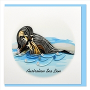 Buy Quilled Greeting Card Sea Lion 15x15cm