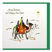 Buy Quilled Greeting Card 3 Wise Men - Merry Christmas and Happy New Year 15x15cm