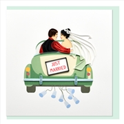 Buy Quilled Greeting Card Just Married 15x15cm