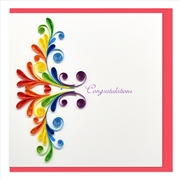 Buy Quilled Greeting Card Congratulations 15x15cm
