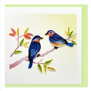 Buy Quilled Greeting Card Two Birds In A Tree 15x15cm