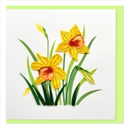 Buy Quilled Greeting Card Daffodils 15x15cm