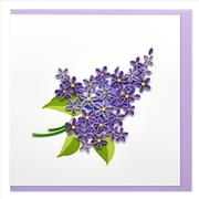 Buy Quilled Greeting Card African Violet Flowers 15x15cm