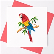 Buy Quilled Greeting Card Rosella 15x15cm