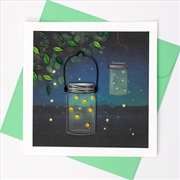 Buy Quilled Greeting Card Fireflies 15x15cm