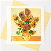 Buy Quilled Greeting Card Vase with Sunflowers 15x15cm