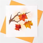 Buy Quilled Greeting Card Falling Leaves 15x15cm