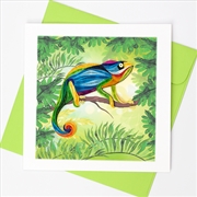 Buy Quilled Greeting Card Chameleon 15x15cm