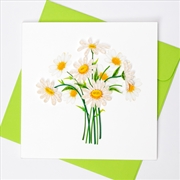 Buy Quilled Greeting Card White Daisies 15x15cm