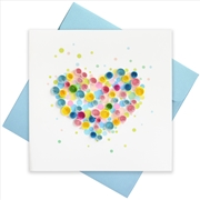 Buy Quilled Greeting Card Pastel Heart 15x15cm