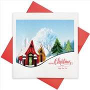 Buy Quilled Greeting Card Christmas Country Home 15x15cm