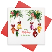 Buy Quilled Greeting Card Merry Christmas Hanging Decorations 15x15cm