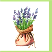 Buy Quilled Greeting Card Lavender In Bag 15x15cm