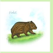 Buy Quilled Greeting Card Wombat 15x15cm