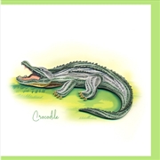 Buy Quilled Greeting Card Crocodile 15x15cm