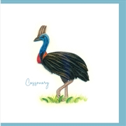 Buy Quilled Greeting Card Cassowary 15x15cm