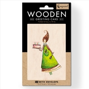 Buy Wooden Greeting Card Sweet Wishes 11x16cm