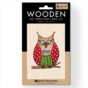 Buy Wooden Greeting Card Owlet 11x16cm